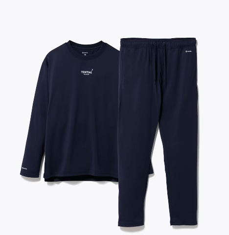 試着のみタグ付き】BAKUNE Soft ほぐす Knit 上下セット Navy